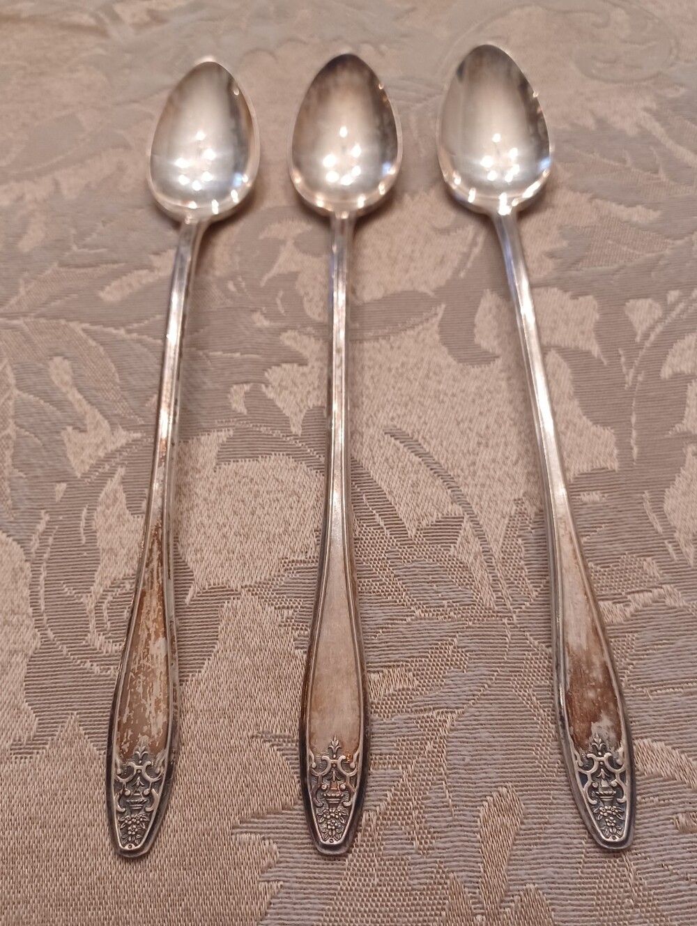 Antique Lady Doris Silverplate Spoons Set Of 3 Silverware